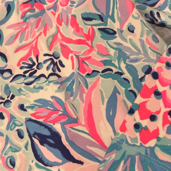 Lilly Pulitzer Skipper Cropped Popover In Zanzibar Blue Party Princess NEW🔥 - Picture 4 of 8